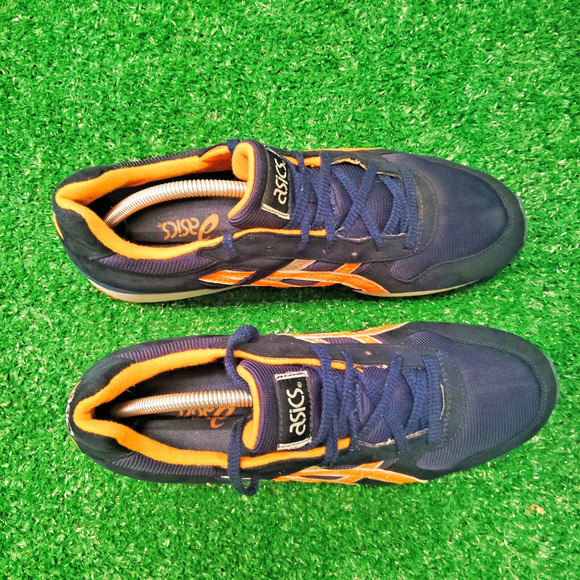 Asics GT II Gel Sportstyle Sneakers Men's 11 Navy Orange Running Athletic HQ416 - Picture 6 of 7